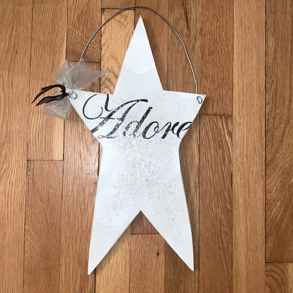 Star adore wooden sign